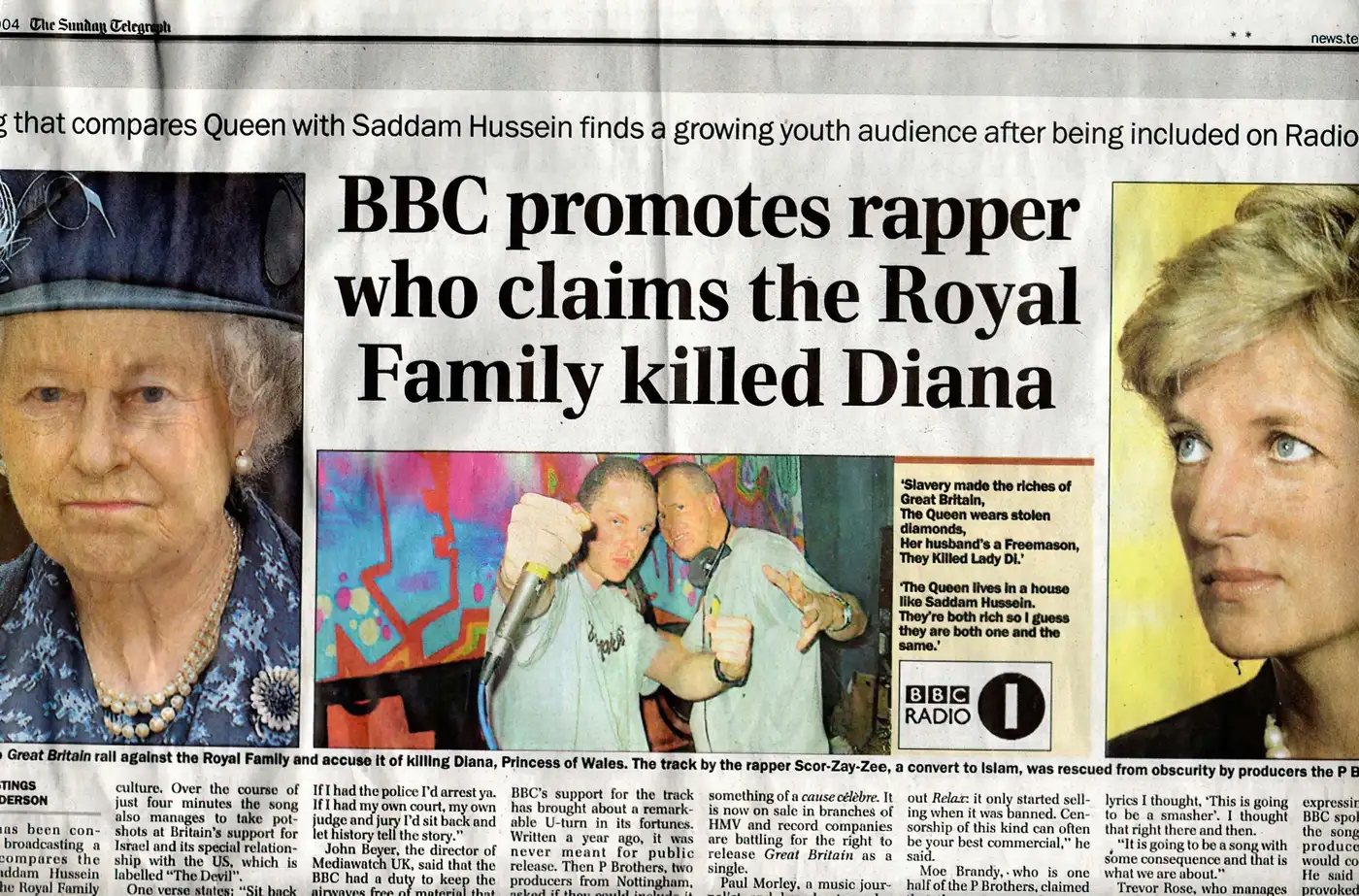 BBC promotes rapper who claims the Royal Family killed Diana